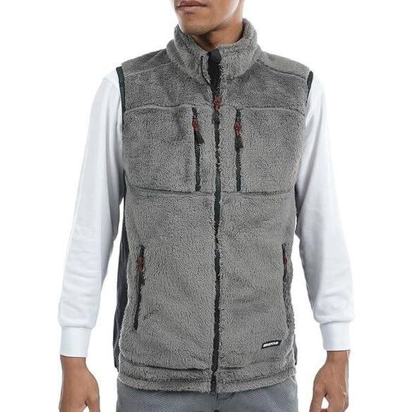 BRIEFING FLEECE VEST Gray, Size L, Fleece Vest - Picture 1 of 11